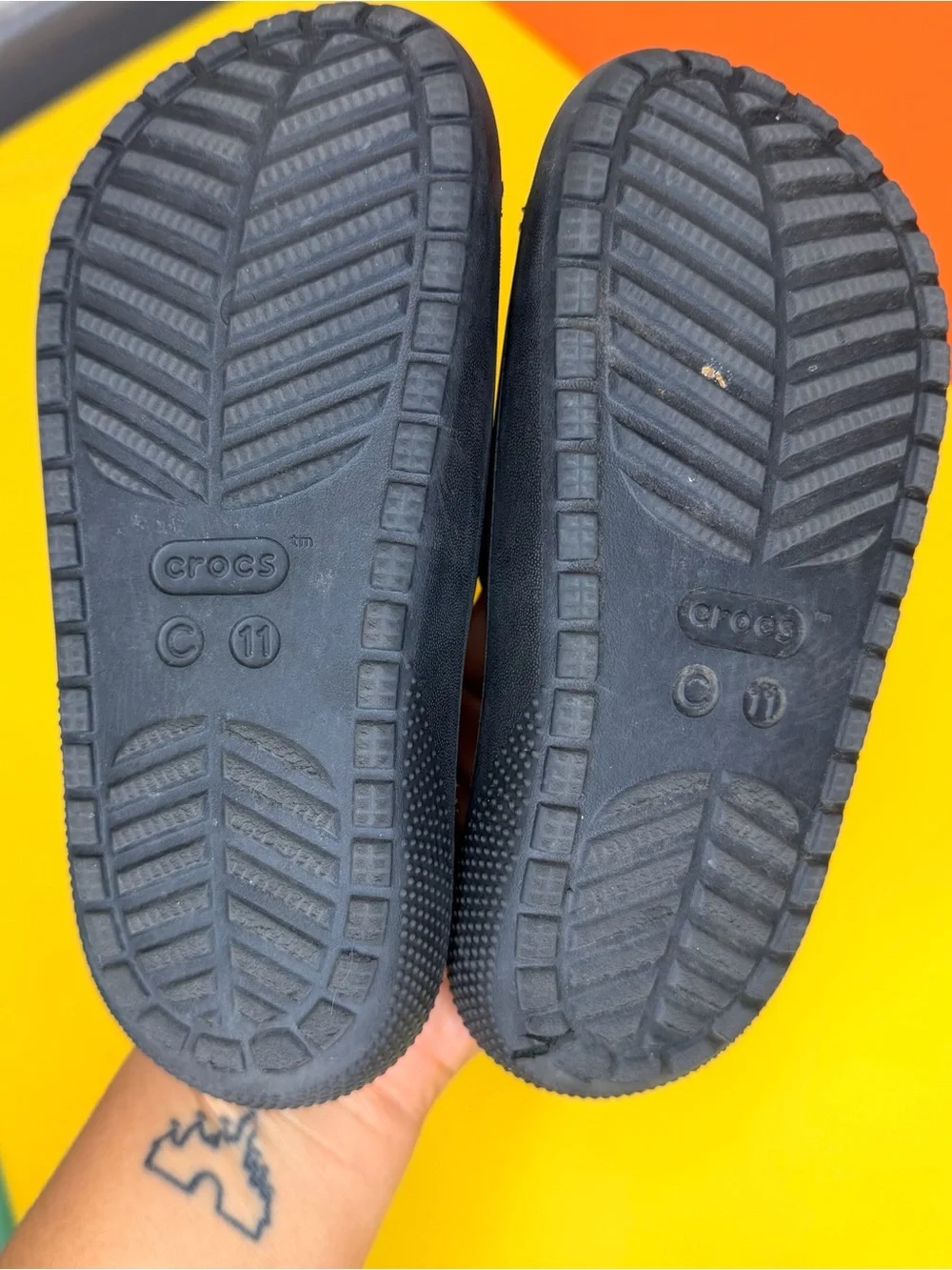 CROCS Kids Black Classic Slide Clogs Size 11